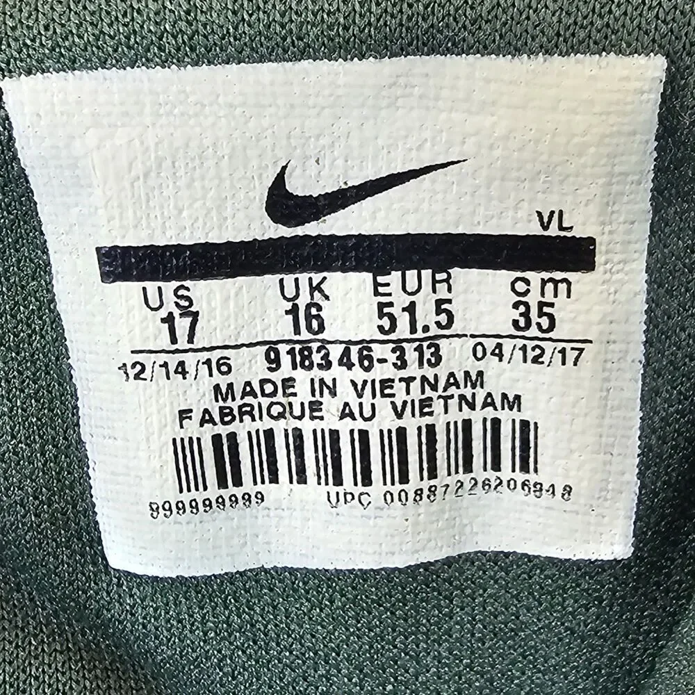 Nike Force Savage Pro Mid TD Football Cleat Green/White Men’s Size 17 918346-313